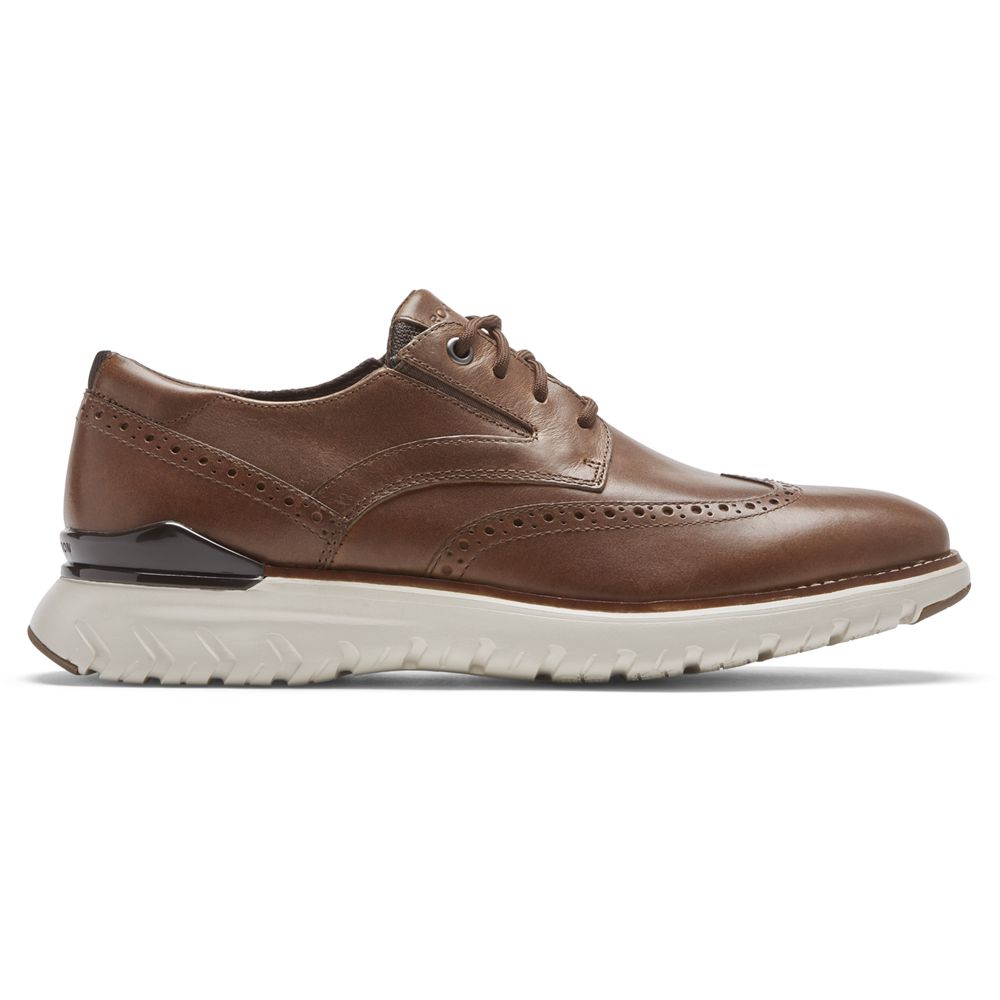 Rockport Total Motion Sport Wingtip - Mens Oxfords - Brown - NZ (XGR-568241)